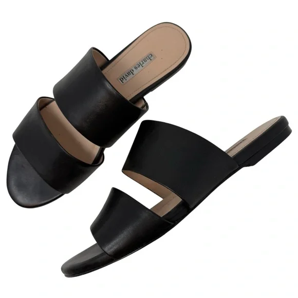 Charles David Siamese Banded Slide Sandals Black Women’s size 10 - Picture 15 of 15